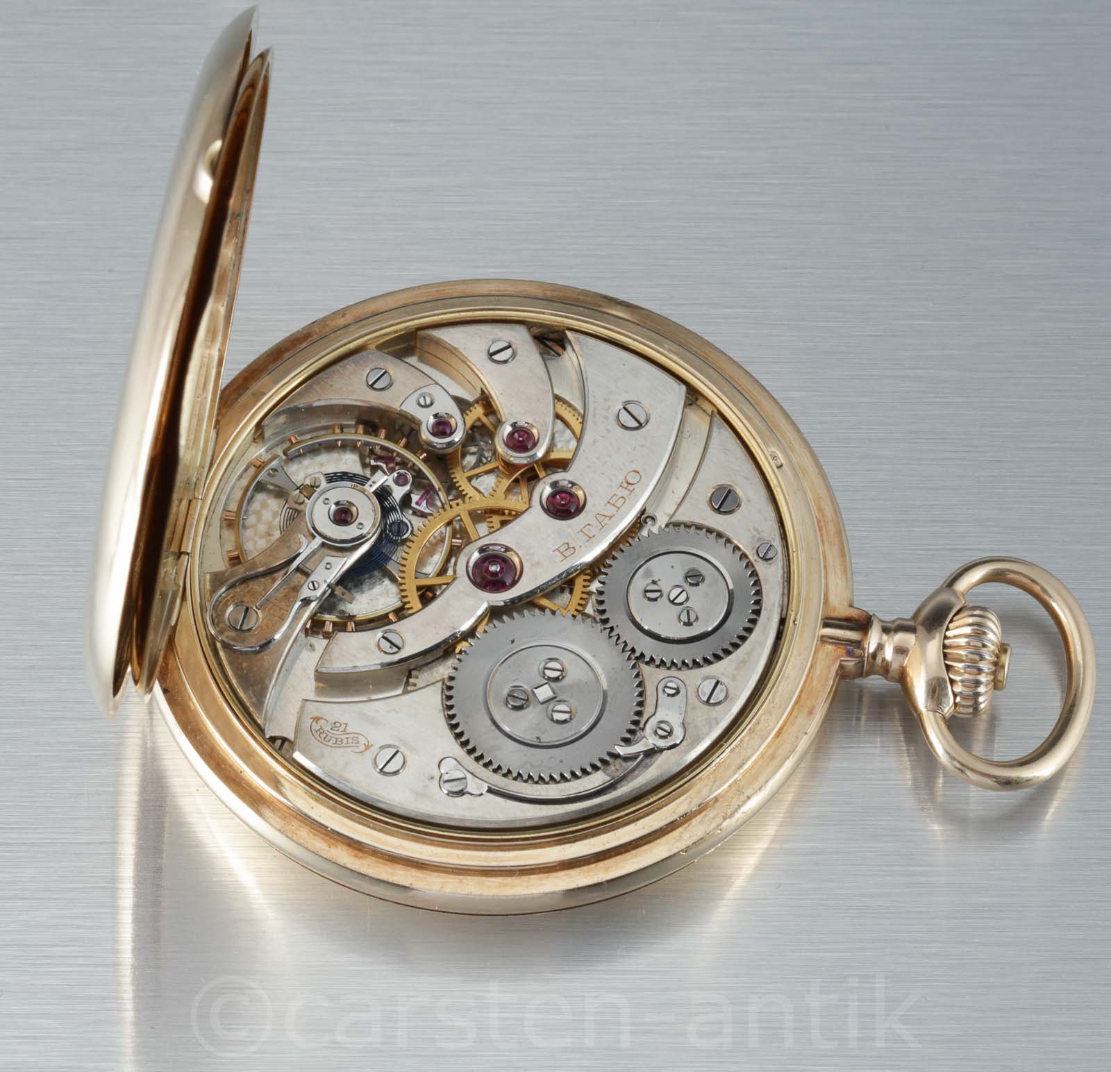 Louis William Gabus  Le Locle Pocket watch  rare Quality 